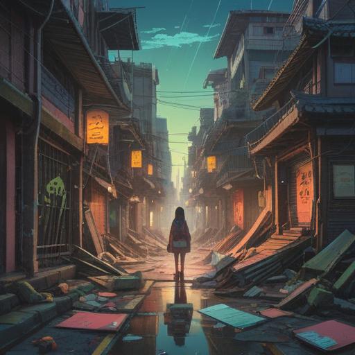 A surreal illustration depicting spiritual signs to be aware of during a Taiwan earthquake, ethereal light emanating from cracks in the ground, mystical symbols floating in the air, a serene landscape juxtaposed with the chaos of nature, people observing with a sense of awareness and connection to the universe, vibrant colors, detailed expressions, 4k