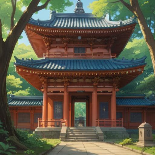 A serene and tranquil shrine setting, Yoyogi Hachiman-gu surrounded by lush greenery, spiritual energy emanating from the torii gate, visitors in quiet reflection, the calming presence of sacred trees, tranquil pond reflecting nature, delicate cherry blossom petals falling, harmonious balance of nature and spirituality, soft sunlight filtering through foliage, peaceful atmosphere, 4k