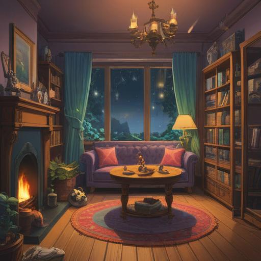 A serene illustration of special items that fill the gaps in the heart, a cozy room filled with comforting objects, soft lighting, nostalgia, gentle colors, beautifully arranged collectibles, a sense of warmth and belonging, inviting atmosphere, heartwarming details, whimsical touches, 4k