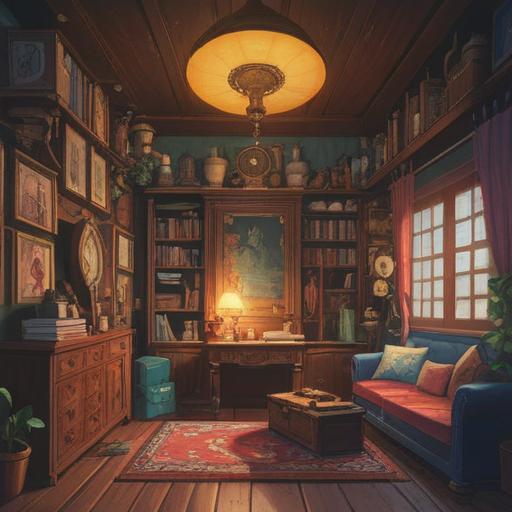 A serene illustration depicting a collection of lucky items for alleviating prolonged illness, a cozy room filled with soft, warm light, various charms like a talisman, herbal teas, and a cozy blanket, soothing colors and gentle textures, an atmosphere of comfort and hope, inviting design elements, 4k