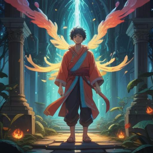 A contemplative scene depicting a person surrounded by ethereal light, heavy body language symbolizing spiritual awakening, serene expressions, vibrant aura, nature in the background, soft golden rays illuminating the setting, representing inner strength and positive signs, tranquil atmosphere, harmonious balance, 4k