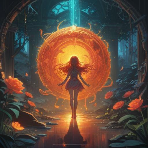 A radiant figure resembling the sun, glowing with warmth and positivity, surrounded by ethereal light, symbolizing spiritual guidance and good omens, serene landscape in the background, vibrant colors, uplifting energy, harmonious aura, dreamlike atmosphere, mystical elements, 4k