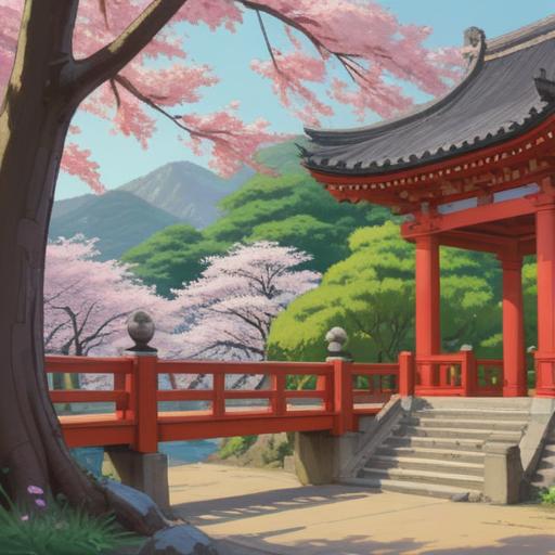 A serene and tranquil scene capturing the essence of visiting Dazaifu Tenmangu, lush greenery surrounding the shrine, cherry blossoms in full bloom, visitors dressed in traditional attire, a deep sense of spirituality and reverence in the air, peaceful atmosphere, ancient architecture of the shrine, soft sunlight filtering through the trees, reflecting the spiritual significance of seeking wisdom and academic success, 4k