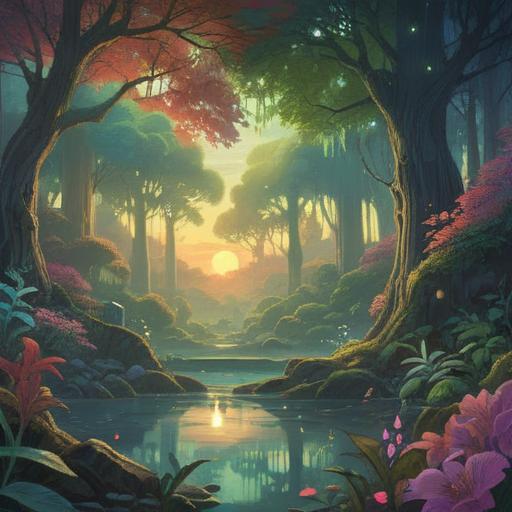 A spiritual illustration depicting signs of loss as positive omens, serene landscape, symbolic imagery of growth and renewal, ethereal light, connectedness to the universe, gentle colors, uplifting atmosphere, thoughtful characters experiencing healing, 4k