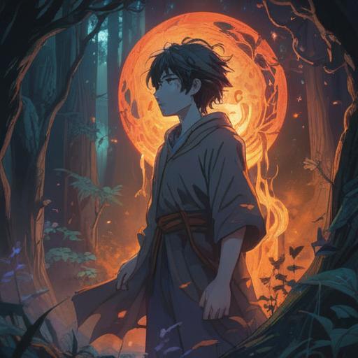 A thought-provoking illustration depicting a person experiencing loss, hidden spiritual significance, a shadowy figure representing inner wisdom, ethereal light illuminating the scene, contrasting emotions of despair and hope, symbolic elements like shattered glass and blossoming flowers, serene background with soft clouds, 4k