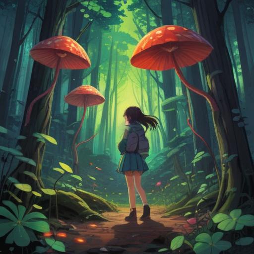 A lucky charm transforming a difficult situation, a person finding a four-leaf clover in a dark forest, vibrant colors, hopeful expression, magical glow surrounding the charm, intricate details of nature, soft lighting, sense of optimism, 4k