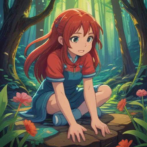 A whimsical scene depicting a character scratching their itchy foot, vibrant colors, playful expressions, exaggerated motion, lighthearted atmosphere, surrounded by symbols of good luck, such as four-leaf clovers and lucky charms, cheerful background, 4k