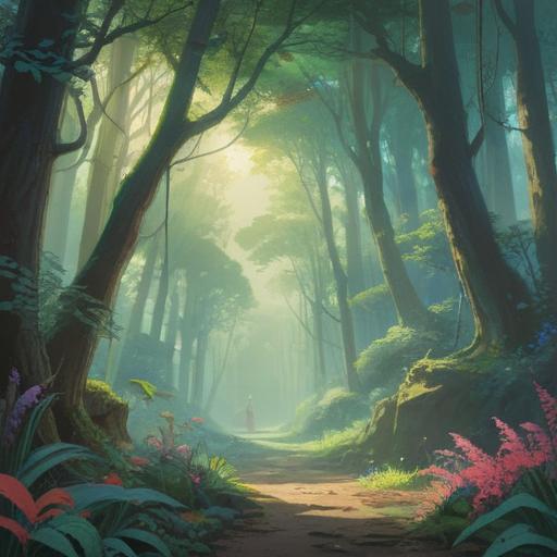 A serene and ethereal landscape, soft mist enveloping the scene, gentle whispers of nature, a tranquil forest with sunlight filtering through the trees, the essence of calm and connection, spiritual energy radiating from the surroundings, a subtle glow illuminating the air, harmonious colors blending seamlessly, peaceful atmosphere, inviting a sense of inner peace, 4k