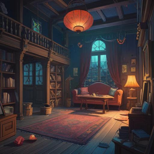 A suffocating space representing spiritual meaning, dimly lit room filled with shadows, heavy atmosphere, walls closing in, sense of anxiety and entrapment, subtle hints of light symbolizing hope, ethereal presence lingering in the air, contrast between darkness and light, 4k