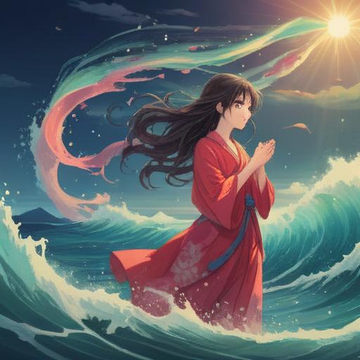 A serene and meditative scene illustrating the spiritual significance of feeling breathless, ethereal light surrounding a tranquil figure, gentle waves of energy flowing, symbolic representations of growth and transformation, nature backdrop with soft, lush greenery, harmonious colors, peaceful atmosphere, 4k