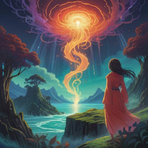 A spiritual illustration depicting the concept of difficulty in breathing, ethereal atmosphere, a figure surrounded by swirling, translucent energies, subtle hints of anxiety and serenity, soft light filtering through mist, symbolic representation of emotional burdens, tranquil yet heavy ambiance, intricate details reflecting inner turmoil, 4k