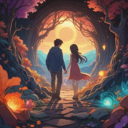 A spiritual object that transforms the relationship of a couple with bad compatibility, mystical aura, harmonious energy, intricate design, colorful gemstones, soothing light, serene atmosphere, connecting hearts, 4k