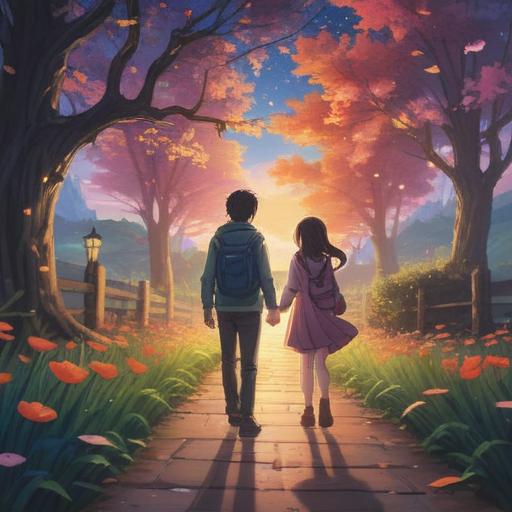 A serene and ethereal scene depicting the connection between two souls, gentle light surrounding them, symbols of love and intuition in the air, soft glowing orbs representing positive thoughts, a tranquil forest background with vibrant greenery, flowing water symbolizing emotions, dreamlike atmosphere, 4k