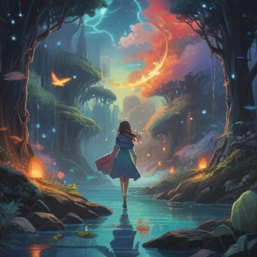 A mystical scene illustrating spiritual signs of being thought of by someone, ethereal symbols floating in the air, gentle light illuminating the surroundings, soft whispers carried by the wind, a serene atmosphere with nature elements, vibrant colors representing emotions, a figure reflecting on the signs, insightful expressions, enchanting beauty, 4k