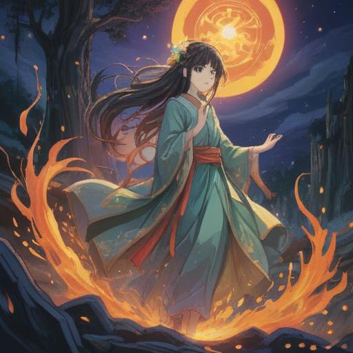 A slender figure representing spiritual blessings, serene ambiance, ethereal glow, harmonizing energy, gentle light encapsulating the form, symbolic elements surrounding, connection to the universe, tranquil expression, subtle nature elements, soft pastel tones, inspiring atmosphere, 4k