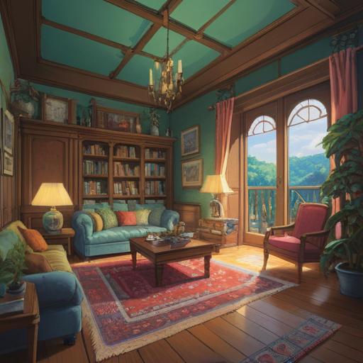 A serene moment during cleaning, a soft light illuminating a tranquil room, the feeling of calmness and relaxation, the interplay of dust motes in the sunlight, a sense of spiritual awakening, the blend of mundane tasks with deep introspection, a peaceful atmosphere, 4k