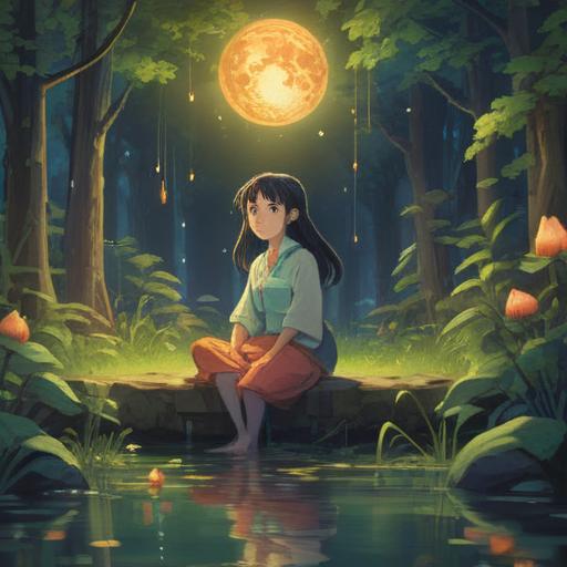 A serene and introspective illustration of a pure-hearted person, surrounded by gentle light and ethereal elements, symbolizing spirituality, a blooming lotus flower representing growth and honesty, tranquil nature background with soft pastel colors, calm and peaceful expression, harmonious aura, 4k