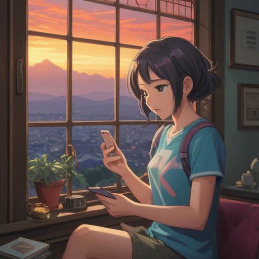 A serene moment of reconnection, a gently glowing smartphone screen displaying a message notification, soft sunlight filtering through a window, a person with a surprised yet joyful expression, a cozy room filled with family photos, hints of nostalgia, warm colors, emotional warmth, 4k