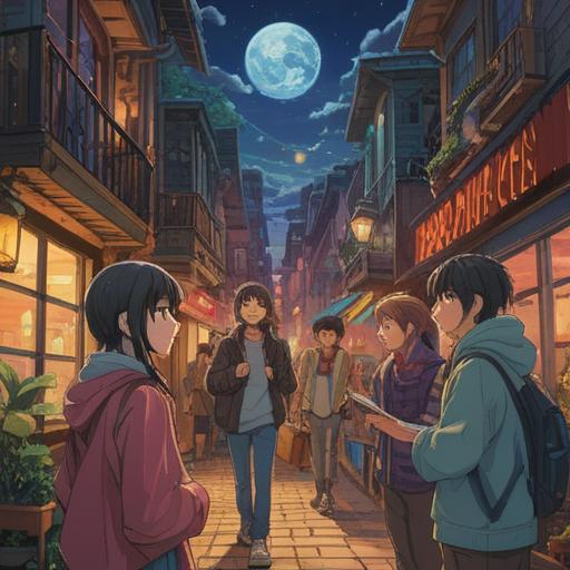 A vibrant and uplifting scene depicting a diverse group of people engaging in heartfelt conversations, warm smiles and laughter radiating positivity, surrounded by blooming nature symbolizing new beginnings, glowing sunlight filtering through leaves, various activities fostering connection, harmonious interactions, 4k