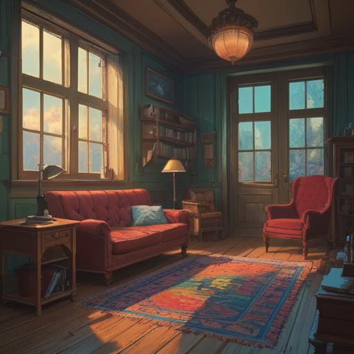 A mysterious and intriguing scene, a dimly lit room with an old-fashioned telephone, soft rays of light filtering through the window, a person receiving a message, an aura of spiritual significance surrounding the moment, subtle hints of symbols or omens in the background, deep emotional expression on the person's face, rich details and textures, 4k