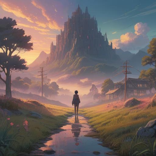 A serene and introspective scene, depicting a person standing at a crossroads, surrounded by a foggy landscape, ethereal light illuminating their path, symbols of confusion and clarity in the background, soft hues of blue and purple, representing uncertainty and hope, tranquil atmosphere, spiritual journey, 4k