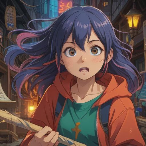 A scene depicting a person experiencing a series of mishaps, yet finding unexpected luck, humorous situations, vibrant colors, dynamic expressions, contrasting emotions, whimsical elements like falling lucky charms, a sunny backdrop, an uplifting atmosphere, cartoonish style, 4k