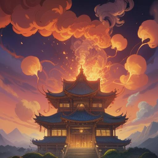 A serene image of incense smoke swirling in the air, softly illuminated by warm light, delicate tendrils of smoke forming spiritual symbols, reflective atmosphere, meditative setting, gentle flow of the smoke, transcendent and calming vibes, tranquil background, rich in detail, 4k