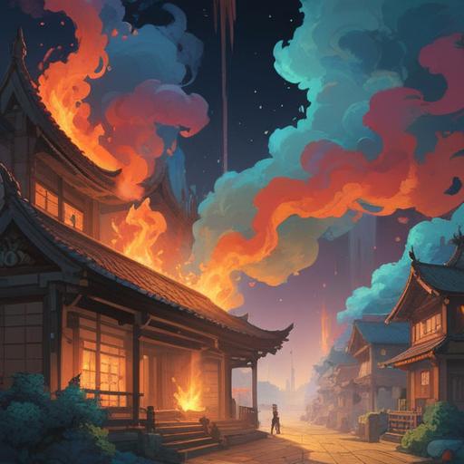 A serene scene depicting the spiritual significance of incense smoke rising, gentle swirls of fragrant smoke in the air, ethereal light filtering through, a tranquil setting with soft colors, a peaceful altar adorned with candles and flowers, a meditative atmosphere, hints of spirituality and inner peace, harmonious elements, 4k