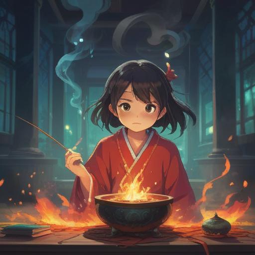 A serene and mystical scene depicting the burning incense, gentle wisps of smoke rising, symbolizing spiritual guidance, soft lighting casting a calming glow, subtle colors reflecting tranquility, mystical symbols in the background, an atmosphere of reflection and meditation, ethereal presence, detailed texture of incense and smoke, inviting energy, harmonious balance, 4k