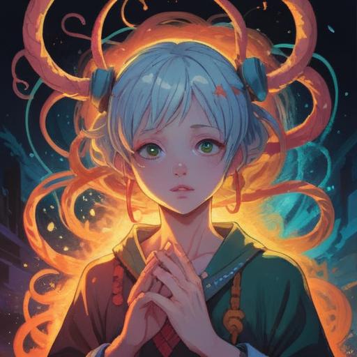 A serene and inspiring illustration of a person with a congenital ear fistula, surrounded by a gentle light, symbolizing spiritual insight, a tranquil landscape in the background, soft pastel colors, harmonious energy, a sense of peace and connection to the universe, detailed textures, ethereal atmosphere, 4k