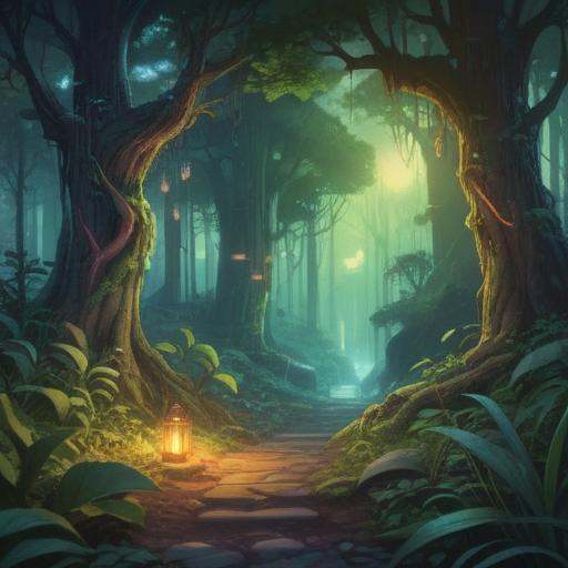 A mystical and serene scene depicting an ethereal representation of ancestral spirits, glowing light symbols indicating guidance, lush greenery surrounding a quiet forest clearing, soft mist enveloping the area, a figure meditating in the center, connecting with the past, hopeful and positive energy radiating, 4k