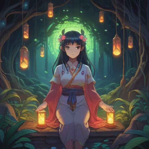 An ethereal scene depicting ancestral spirits in a dreamlike setting, soft glowing lights, interconnected lineage symbols, mystical energies surrounding, wise expressions on ancestral figures, serene atmosphere, deep connection between past and present, vivid colors, dream interpretation elements, 4k