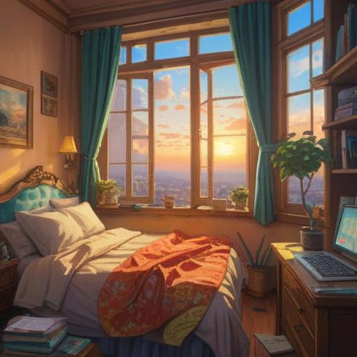 A serene morning scene, sunbeams filtering through the window, a cozy bedroom with a bedside journal, someone writing down their dreams, a warm cup of tea on the nightstand, an aura of tranquility and reflection, inspiring gratitude practices, soft pastel colors, inviting atmosphere, peaceful and motivational tone, 4k