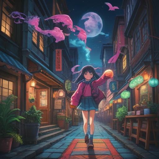 A lucky item that brings a positive change after being clicked tongue at, featuring a vibrant charm with intricate designs, surrounded by a magical aura, symbolizing good fortune, glowing in a colorful setting, sparkling elements, enchanting atmosphere, detailed foreground, hopeful vibes, 4k