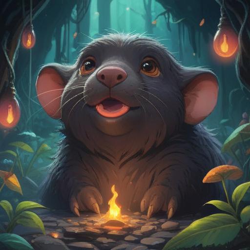 A mystical scene depicting spiritual signs when a mole appears on the tongue, ethereal glow, symbolic imagery, connection between body and spirit, ancient wisdom, calm environment, introspective atmosphere, vibrant colors, intricate details, 4k