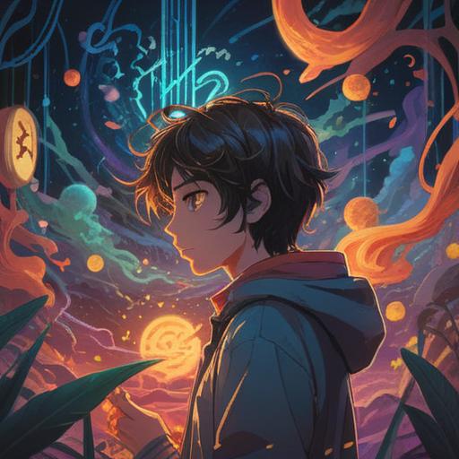 A captivating scene depicting a person with absolute pitch, surrounded by ethereal musical notes, vibrant colors representing sound waves, subtle glowing orbs symbolizing spiritual signs, serene expression on the face, harmonious background blending nature and music, gentle light illuminating the surroundings, peaceful atmosphere, 4k