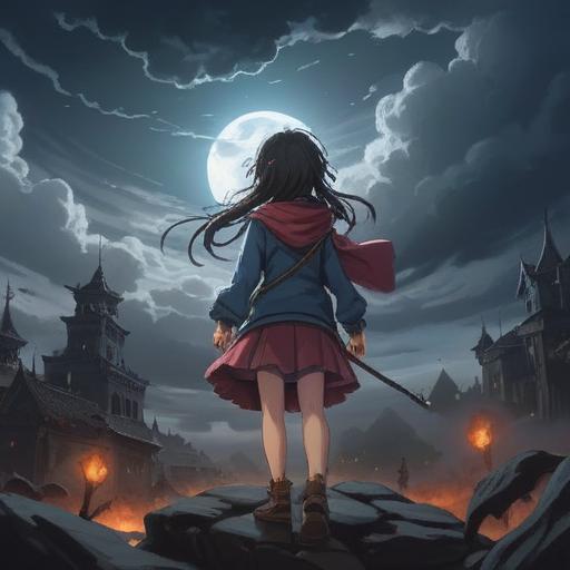 A dramatic scene depicting a character on the brink of despair, surrounded by ominous clouds and dark shadows, suddenly discovering a shining lucky charm glowing in their hand, vibrant colors contrasting with the dark background, hopeful expression transforming their fate, symbolic imagery of fortune and change, cinematic lighting, beautifully detailed, 4k