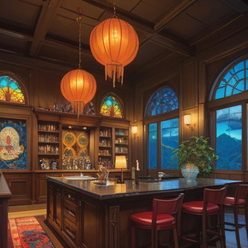 A spiritual perspective on achieving rich hospitality, an inviting and serene atmosphere, warm interactions between staff and guests, elements of mindfulness and empathy in service, harmonious surroundings, uplifting energy, diverse cultural influences in hospitality, 4k