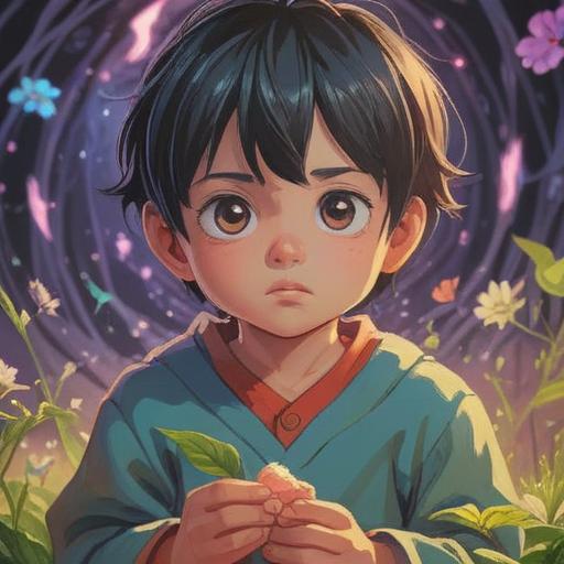 A serene portrait of a person surrounded by soft, ethereal light, a gentle aura representing innocence, the essence of a baby's fragrance symbolizing purity and new beginnings, nature-inspired elements like flowers and soft clouds in the background, a tranquil atmosphere, harmonious color palette, 4k