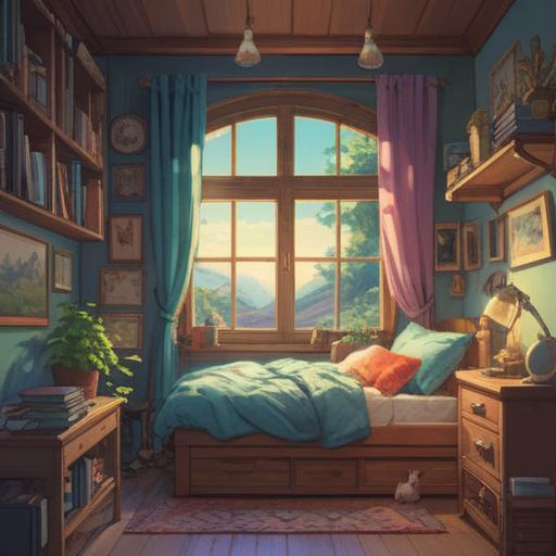 A serene and enlightening illustration, a peaceful room with a sleeping baby, gentle light filtering through a window, symbols of harmony and protection in the background, a guardian spirit watching over, soft pastel colors, ethereal atmosphere, nurturing elements surrounding, deep connection to spirituality, 4k