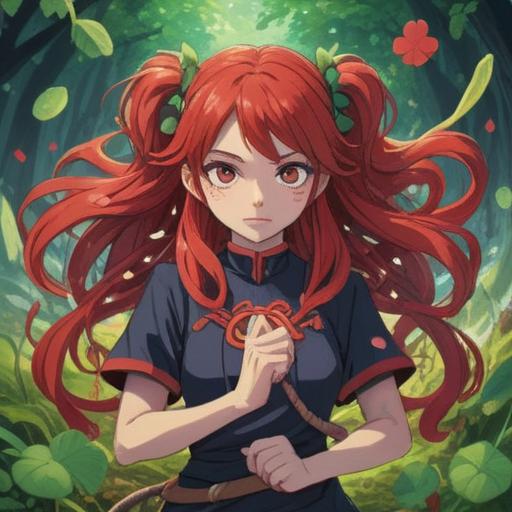 A person with red bruises, showing resilience and strength, surrounded by symbols of good luck, such as four-leaf clovers and lucky cats, in a sunny park setting, vibrant colors, hopeful atmosphere, elements of support and healing, 4k