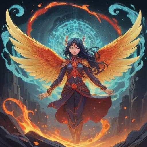 A serene illustration of a guardian spirit, surrounded by swirling ethereal energies, representing protection and guidance, soft light illuminating an ancient stone, tranquil forest setting, mystical aura, subtle nature elements, calming atmosphere, harmonious colors, 4k