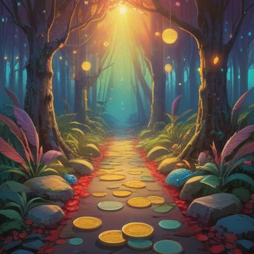A serene and mystical scene depicting spiritual signs, gentle light illuminating a pathway, symbols of guidance like feathers and coins scattered on the ground, an ethereal presence that evokes a sense of reflection and awareness, soft glowing orbs representing energy connections, tranquil nature surrounding the pathway, inviting and calming atmosphere, 4k