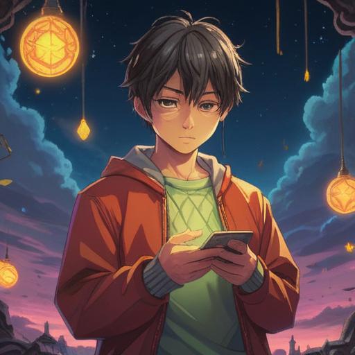 A serene moment of a person receiving a message on their phone, surrounded by ethereal light, symbolic elements representing spiritual connection, warm and inviting atmosphere, soft focus on the background, dreamy and uplifting vibe, conveying a sense of nostalgia and hope, 4k