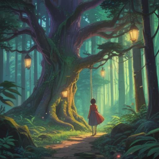 A serene reunion scene between old friends, surrounded by a mystical forest, soft light filtering through the trees, ethereal atmosphere, symbolic gestures, deep emotional connection, shared laughter, vibrant colors, harmonious energy, 4k