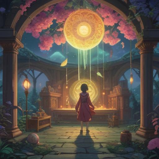 A serene gathering scene with old friends, mystical symbols in the air, ethereal atmosphere, soft glowing orbs representing spiritual signs, heartfelt smiles and warm embraces, lush nature background, gentle light filtering through trees, capturing the essence of reunion and spiritual connection, 4k