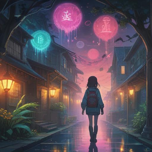 A serene and reflective scene depicting a person receiving a message from an old friend, ethereal light illuminating the surroundings, symbols of friendship and connection in the air, a feeling of nostalgia and joy, nature elements like blooming flowers and gentle breezes, soft and calming colors, hint of spirituality and deeper meaning, 4k