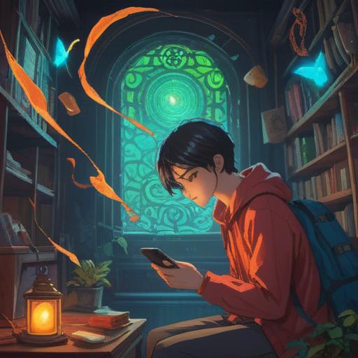 A serene scene depicting a person receiving an unexpected message from an old friend, ethereal light surrounding the phone, symbols of spiritual signs like feathers and butterflies in the air, gentle aura of nostalgia, warm and inviting color palette, reflective emotions, 4k