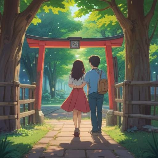 A heartfelt scene depicting a reunion with an old friend, warm smiles and hugs, memories flooding back, a nostalgic park setting with cherry blossoms, sunlight filtering through the trees, capturing the essence of friendship, emotional expressions, sepia tones, 4k