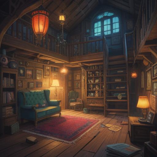 A mysterious and contemplative scene, an old letter arriving in a cozy room, subtle glowing symbols around the letter, a flickering candle casting soft shadows, a window showing a starry night sky, deep emotional undertones, hints of nostalgia and spirituality, thoughtful character gazing at the letter, 4k